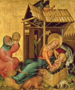 Születés, a Buxtehude-oltárról, 1400-10 (tempera a panelen)